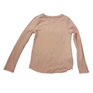 Wonder Nation Girls Pink Round Neck Long Sleeve Pullover Shirt Size M 7/8